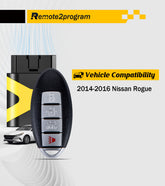 Smart Key DIY Programming/No Tool Required and Smart Keyless Entry Remote Control Replacement for 2014-2016 Nissan Rogue with FCC: KR5S180144106